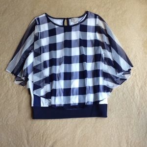Anthropologie Buffalo Check Top
